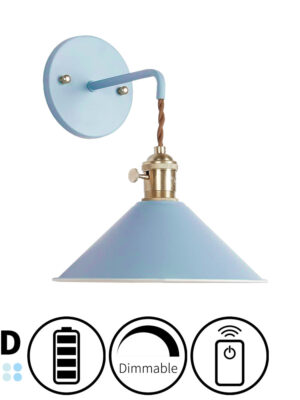 Battery Operated Wireless Macaron Wall Sconce Dimmable LED Remote Control